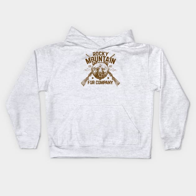 Rocky Mountain Fur Company Kids Hoodie by MindsparkCreative